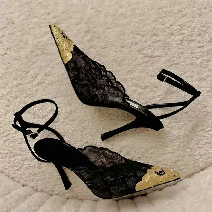 Chaussures de Mariée Blanches Grande Taille en Dentelle à Talons Hauts Fins pour Femme – Escarpins Stiletto
