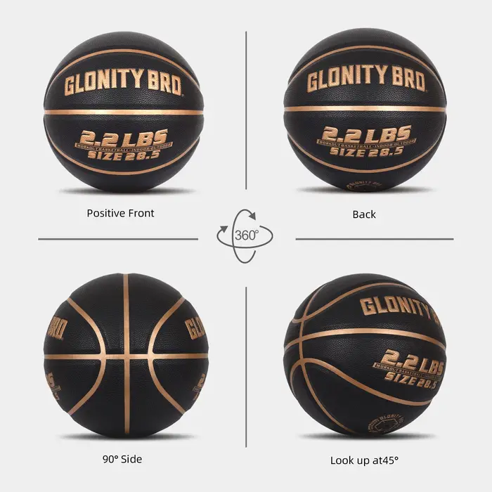 Ballon de basketball lesté 3LBS/2.2LBS, taille 7/6, pour l'entraînement intérieur et extérieur, améliorant la maîtrise du ballon, le dribble, le passage et le rebond.