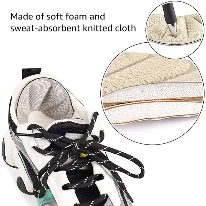 Baskets autocollants à talons hauts protecteur de talons ajuster la taille coussinets demi-taille so