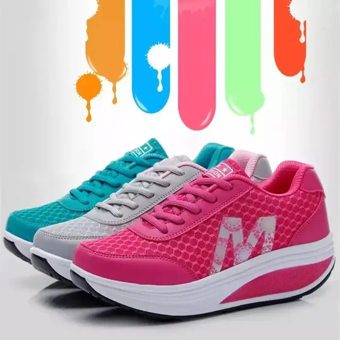 Taoinection-Baskets à l'offre elles compensées pour femmes, chaussures de sport respirantes, slim et décontractées