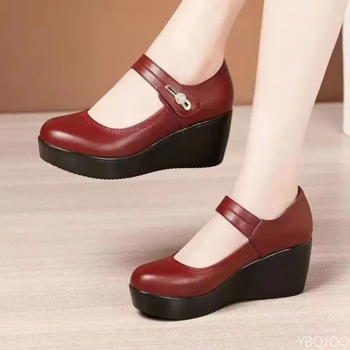 Nouvelles chaussures décontractées à bout rond pour femmes, confortables à semelle épaisse, polyvale