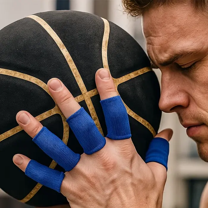 10 manchons de doigts, manchons de compression des doigts, haute élasticité et respirants, doux et confortables, basket-ball, festival sportif