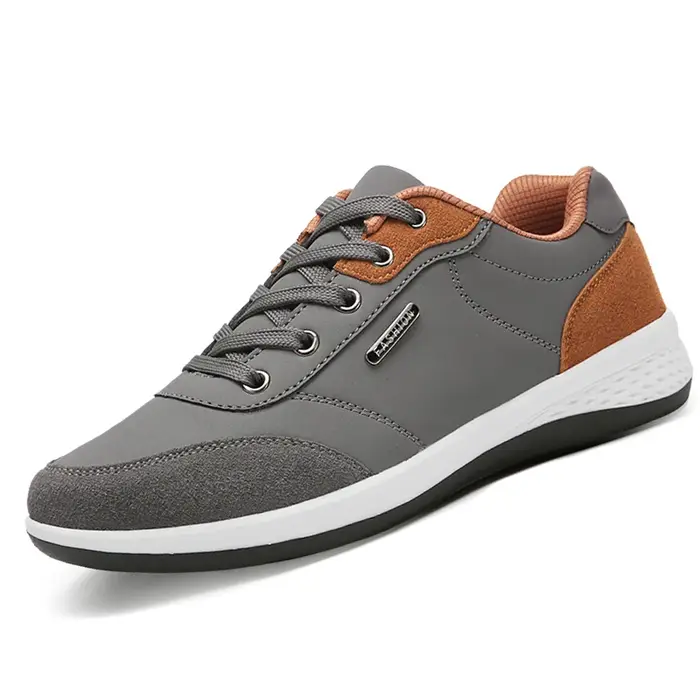 Nouvelles chaussures de course hommes en cuir imperméable baskets athlétiques vêtement homme résistant