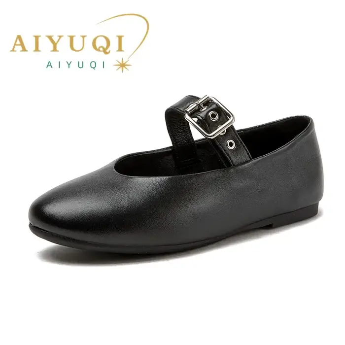 AIYUQI Chaussures Mary Jane pour femmes 2026 Automne en cuir véritable naturel Vintage
