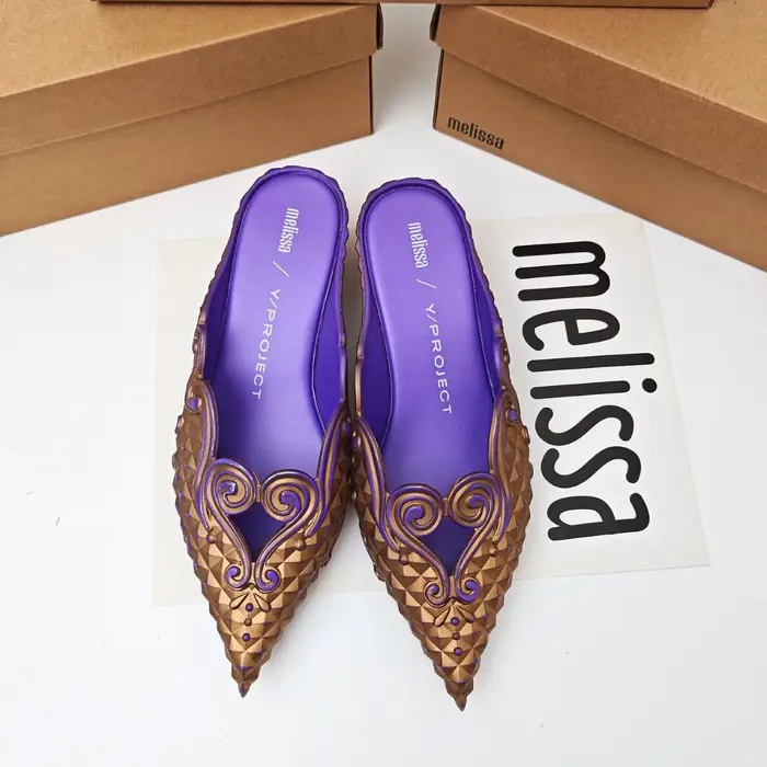 Femmes sandales 2025 printemps Melissa femme Slingback chaussures mode dames talons hauts élégant Med talon bout pointu sans lacet sandale