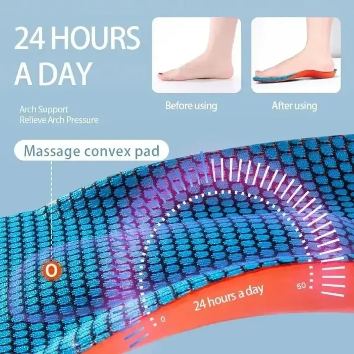 Semelles intérieures de Sport pour chaussures, semelles orthopédiques, Absorption des chocs, déodorant, coussin respirant, Support de voûte plantaire, facilite la pression des pieds