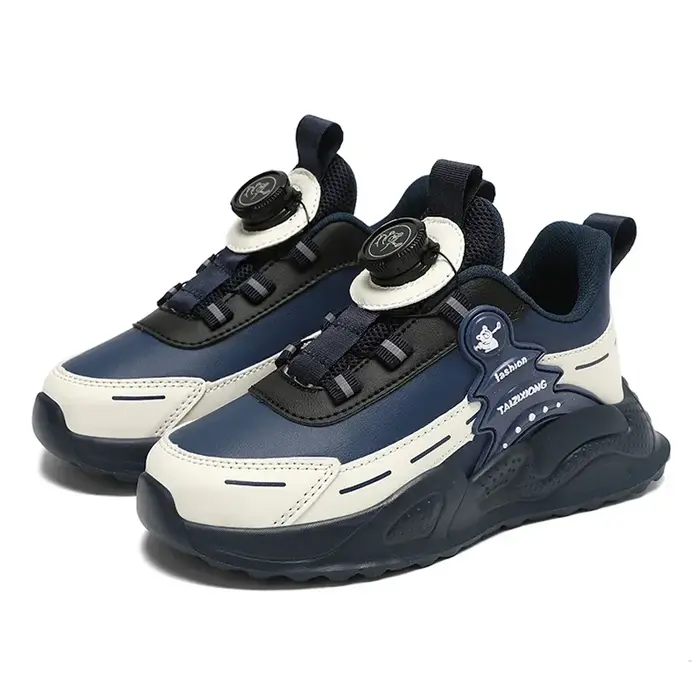 Chaussures de course en cuir imperméables et antidérapantes pour garçons