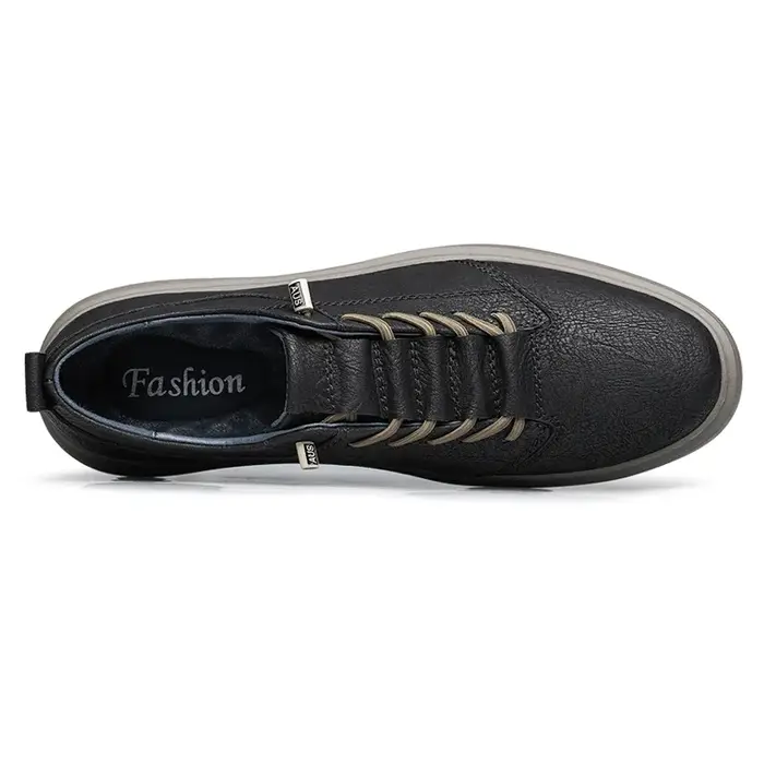 Chaussures décontractées en cuir véritable de créateur chaussures Oxford de sport de plein air noire