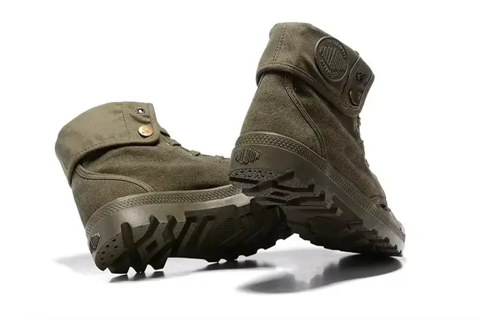 Original PALLADIUM Pallabrouse vert baskets tourner hommes femmes vêtements de travail bottines toile chaussures