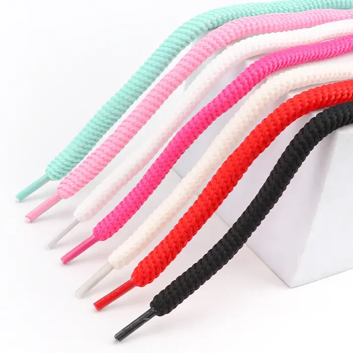 Lacets ronds en coton et lin pour baskets, bottes de Sport, chaussures de planche appropriées, toile