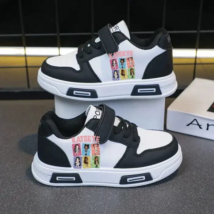 Chaussures de basket Katsey, baskets de tennis mignonnes, chaussures blanches, baskets décontractées pour enfants, chaussures de sport