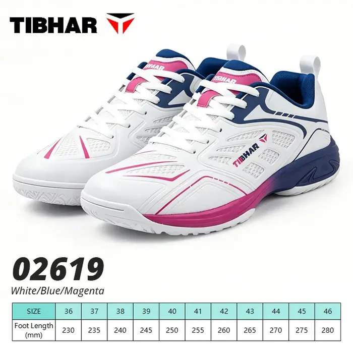 TIBHAR 02619 Chaussures de tennis de table pour hommes et femmes, baskets de ping-pong ultra-légères