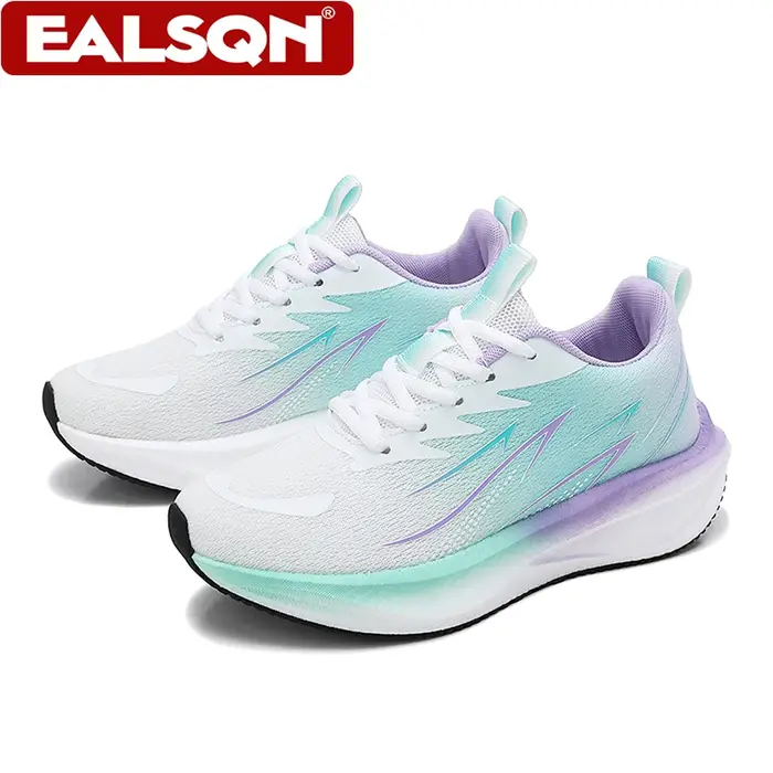 Sneakers noires tendance pour femmes, respirantes, à lacets, légères, confortables, athlétiques, ant