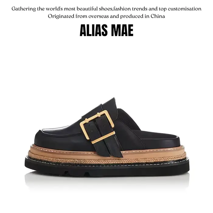 ALIASMAE Designer Style - Chaussures à plateforme à bout fermé pour un usage décontracté