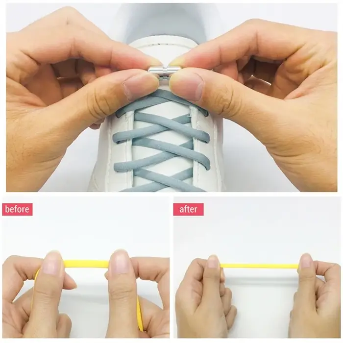 Lacets élastiques demi-cercle pour enfants et adultes