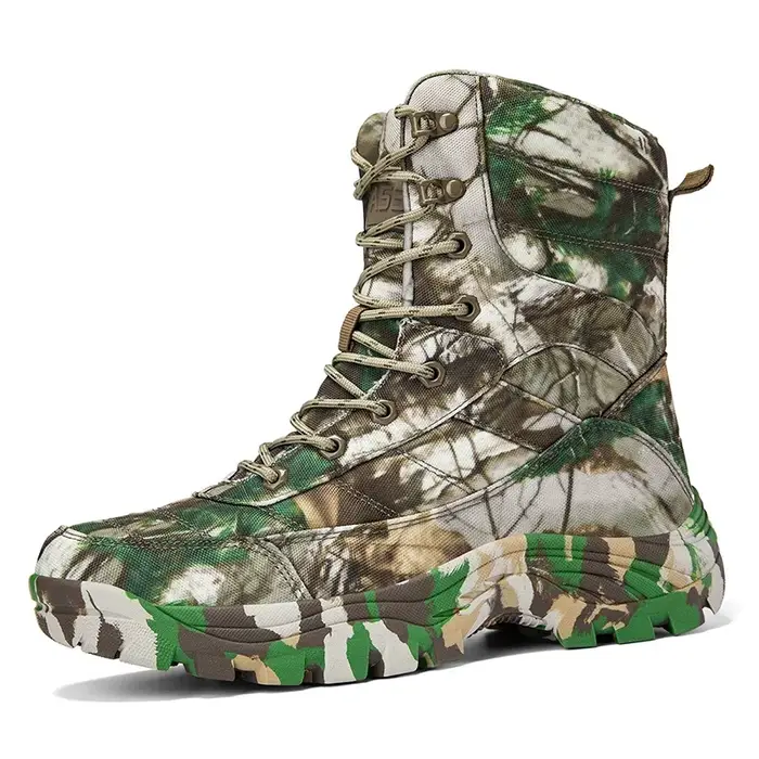 Nouveaux hommes bottes tactiques désert chasse randonnée chaussure à lacets en plein air cheville mâ