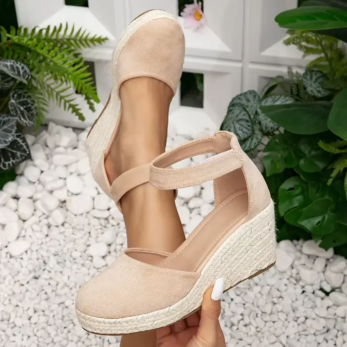 Espadrille tendance d'été à semelles compensées pour femmes