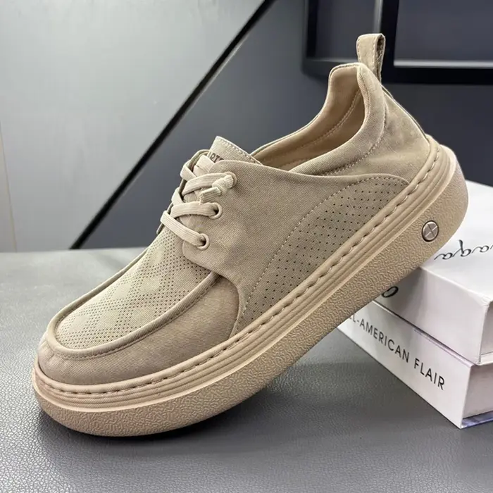 Chaussures d'été légères à fond épais, décontractées, semelle en caoutchouc respirante, faciles à po