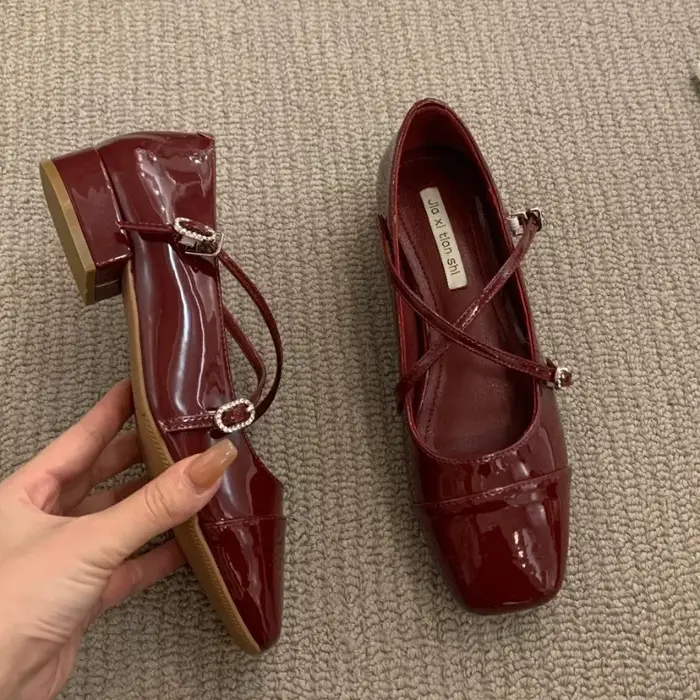 Mary-Chaussures à Talons Moyens pour Femmes