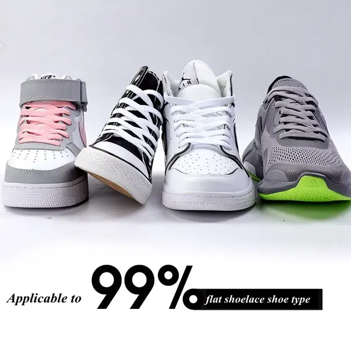 1 paire 36 couleurs lacets plats lacets de chaussures classiques hors Sneaker blanc sport hommes fem