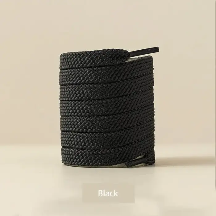 2022 nouveaux lacets plats classiques pour baskets lacets de chaussures décontractées blanc noir spo