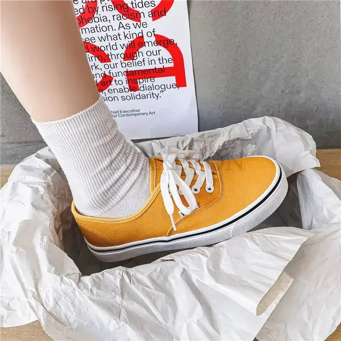 Baskets en toile à lacets pour femmes