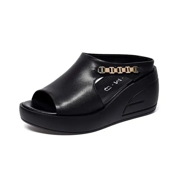 Chaussures pour femmes à bout ouvert à plateforme