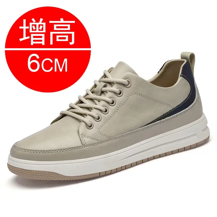 Chaussures rehaussantes en cuir pour hommes, chaussures rehaussantes décontractées, semelle intérieu