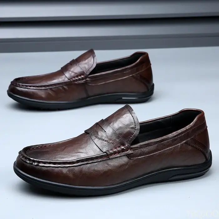 Chaussures plates décontractées à bout rond pour hommes