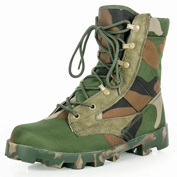 Bottines de Camouflage en cuir véritable pour hommes