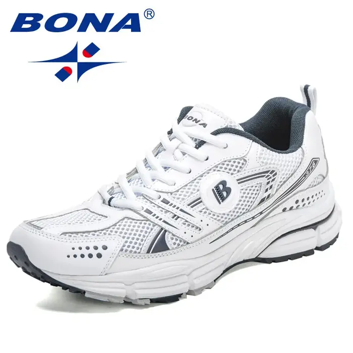BONA nouveaux créateurs chaussures de course à la mode pour hommes respirant marche chaussure de sport homme Jogging