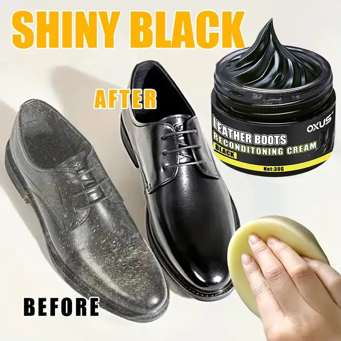 Crème pour chaussures en cuir, entretien et soin, pâte noire, couleur générale, cire pour chaussures