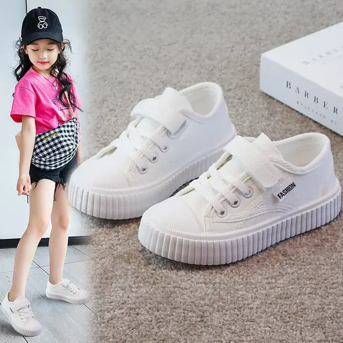 Chaussures de sport en toile pour enfants, style kawaii, antidérapantes, pour filles et garçons, automne, école.