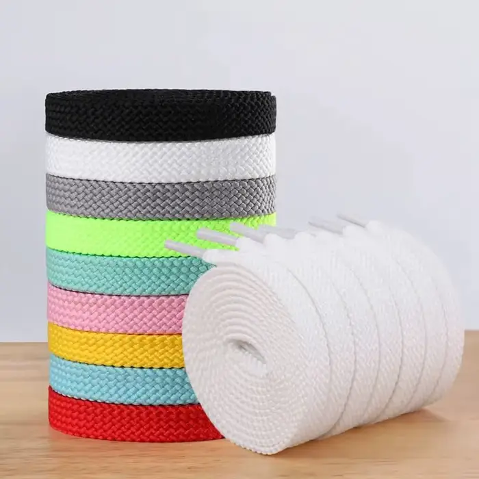 1 paire de lacets classiques blancs noirs, plats tressés ajourés, luxueux, simples, loisirs, sport,