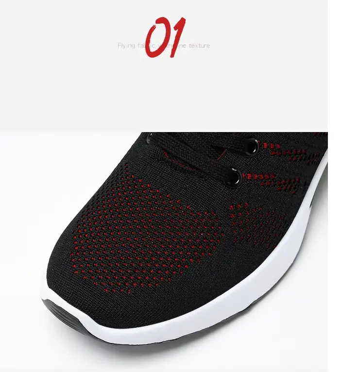 Baskets originales en maille bleu marine pour hommes, chaussures de sport respirantes, baskets compe