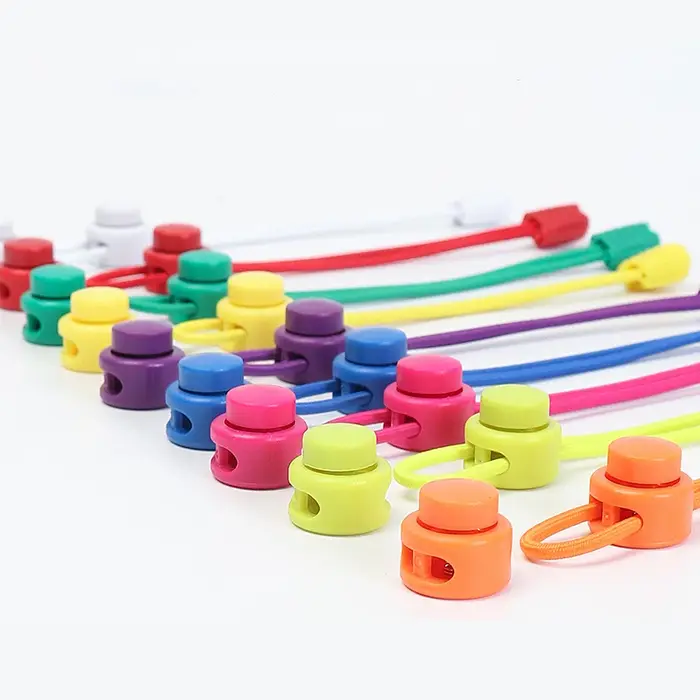 Lacets élastiques à ressort ronds, verrouillage en plastique, usure rapide en 1 seconde, sans cravat