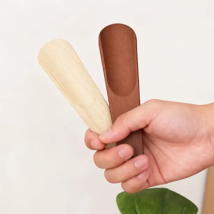 Mini chausse-pied en bois de hêtre de 14,5 cm – Aide à chaussures de voyage portable pour les voyages d'affaires et utilisation en déplacement