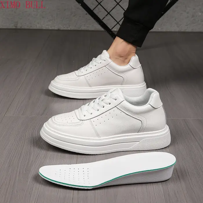 Chaussures De Sport en cuir blanc pour hommes