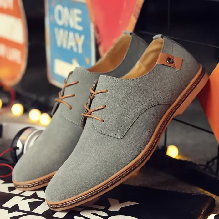 Oxford-Chaussures décontractées en daim pour hommes