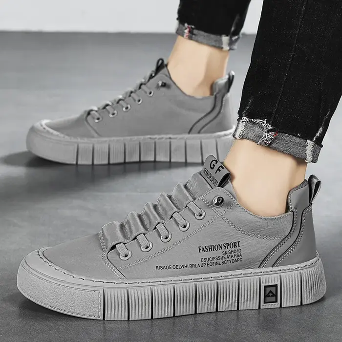 Vert hommes chaussures décontractées glace soie toile