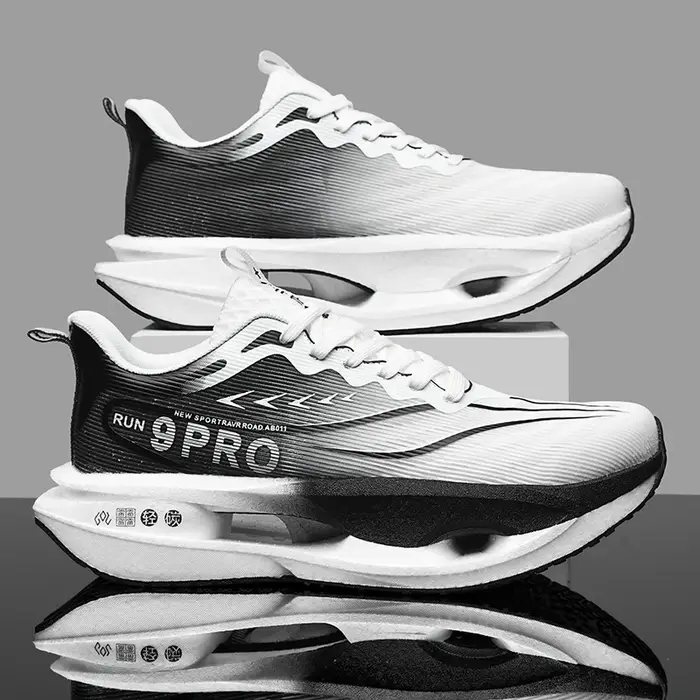 Baskets de marche décontractées confortables pour hommes, chaussures de course Marathon Carbon Board