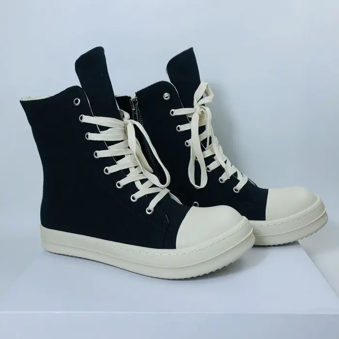 Hommes chaussures hautes décontracté femmes toile baskets à lacets Zip luxe haute rue automne chauss