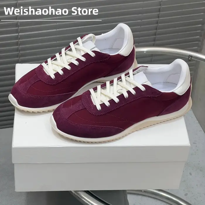 Nouvelle Collection Printemps 2026 : Chaussures Athlétiques Femme – Design Minimaliste Bicolore, Bout en Forme d'Amande, Lacets, Confortables et Décontractées