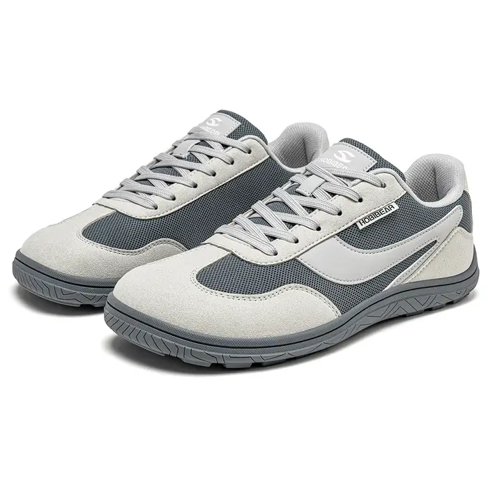 HOBIBEAR chaussures larges pieds nus femmes hommes zéro goutte minimaliste baskets en cuir artificie
