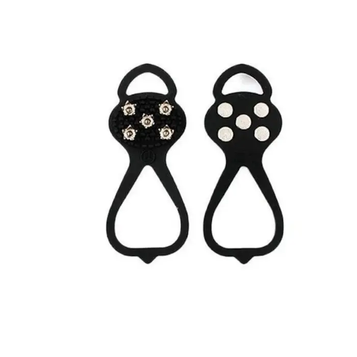 1 paire de crampons antidérapants à 5 pointes pour chaussures de marche, de camping, de neige et de