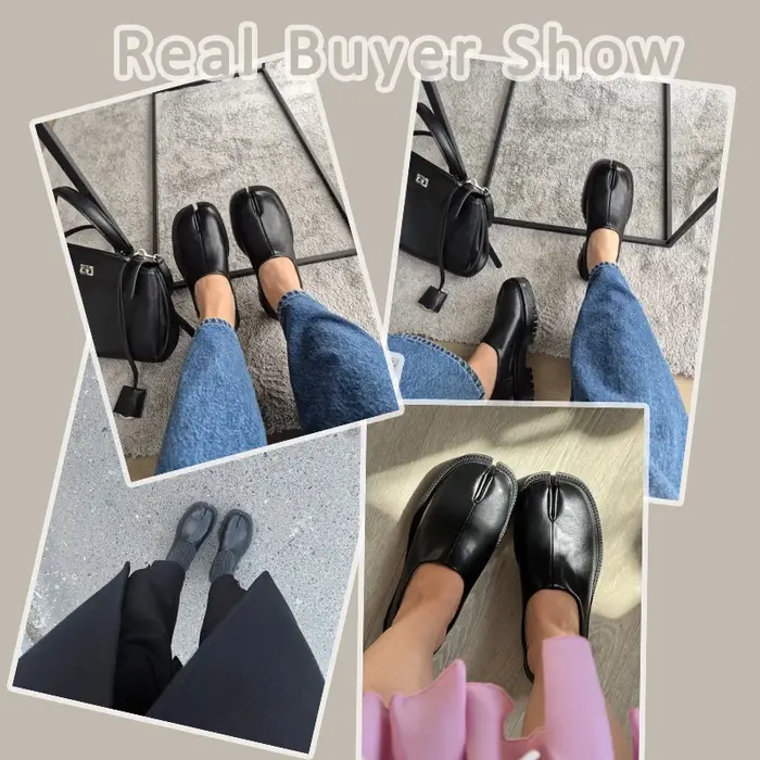 2025 Mocassins Tabi à plateforme épaisse pour femme