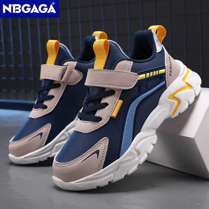 Chaussures de dehors Décontractées en Cuir Antidérapantes pour Garçon, Baskets de Tennis à Semelle Souple, de Couleur Noire, à la Mode, pour Enfant de 5 à 16 Ans, Nouvelle Collection