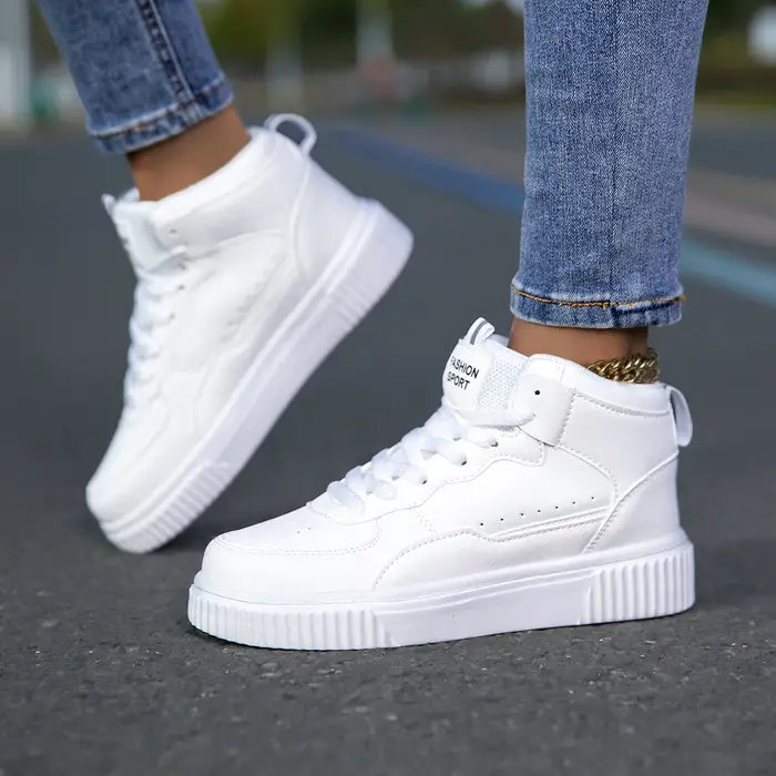 Chaussures en cuir décontractées pour hommes, style tendance, respirantes, polyvalentes, baskets blanches sport, chaussures en cuir tendance