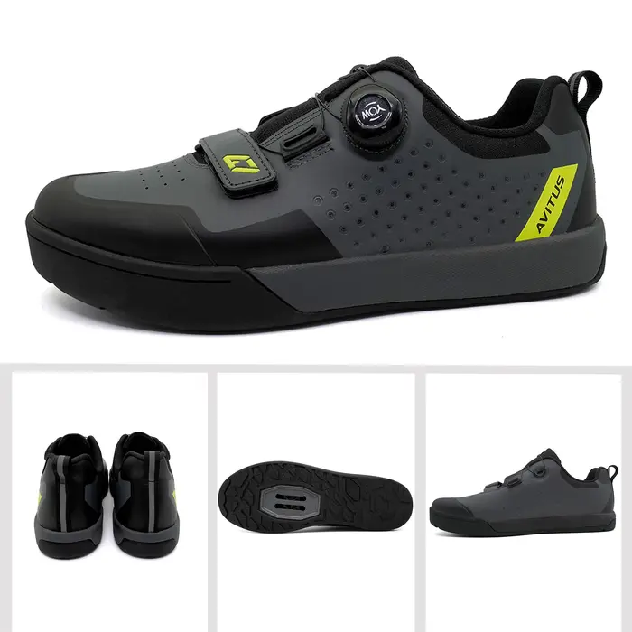 AVITUS – chaussures de vtt pour hommes, avec crampons SPD à 2 boulons, semelle en caoutchouc pour de