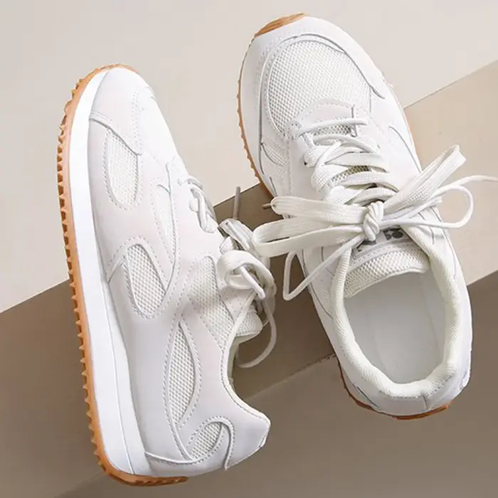 Baskets à lacets grises pour femmes